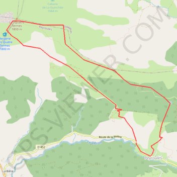 Le teillon GPS track, route, trail