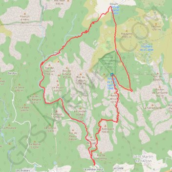 Les gorges d'Heric - Mons-la-Trivalle GPS track, route, trail