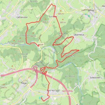 Rando Sart-lez-Spa GPS track, route, trail