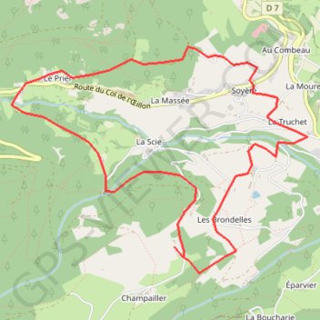 Autour de la Rossagny 42 Pélussin - Pilat GPS track, route, trail