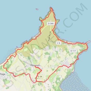 Tour du Cap Fréhel GPS track, route, trail