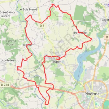Taupont - Hélléan GPS track, route, trail