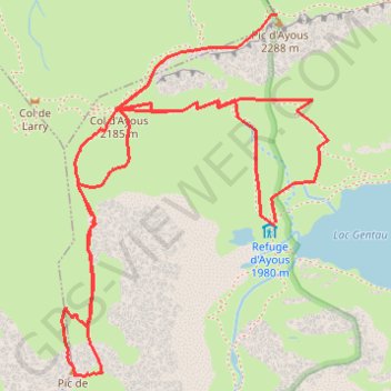Trace-Gps-Pic-Ayous-Larry-depuis-le-Refuge GPS track, route, trail