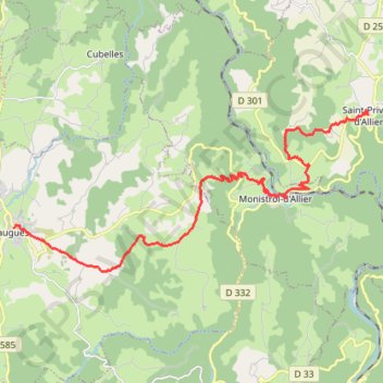 Saint-Privat-d'Allier - Saugues GPS track, route, trail