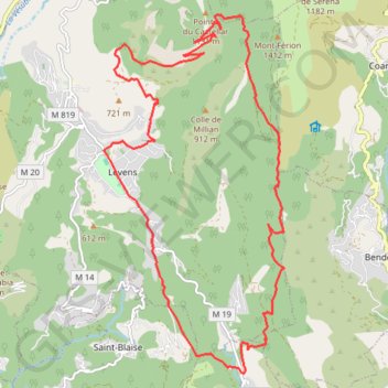 Levens - Mont Ferion GPS track, route, trail