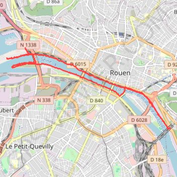 Le Pont Flaubert GPS track, route, trail
