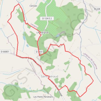 Circuit panoramique sur la vallée du Drop - Saint-Géraud GPS track, route, trail
