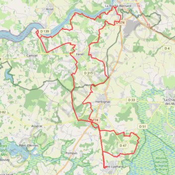 Saint-Lyphard - La Roche-Bernard GPS track, route, trail