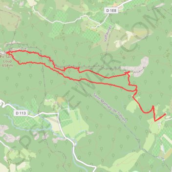 Pic Saint Loup - Crêtes Est GPS track, route, trail