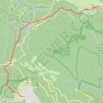 Raquettes au Mont Aigoual GPS track, route, trail