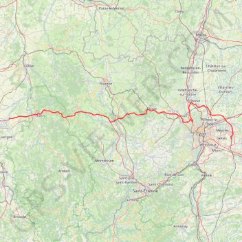 Clermont-Ferrand - Lyon GPS track, route, trail