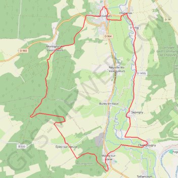 Au Pays de Jehanne d'Arc (Nord) - Maxey-sur-Vaise GPS track, route, trail