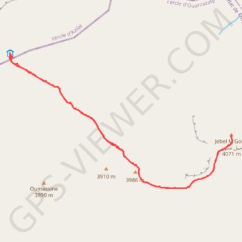 Jebel M'Goun GPS track, route, trail