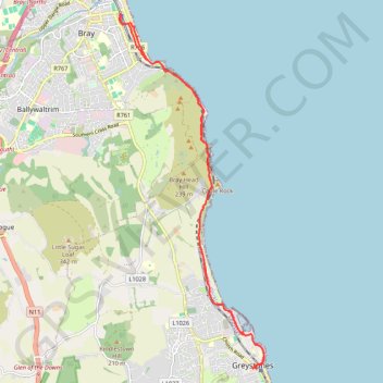 Bray - Greystones GPS track, route, trail