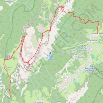 Dent de Crolles - Pas de Rocheplane GPS track, route, trail