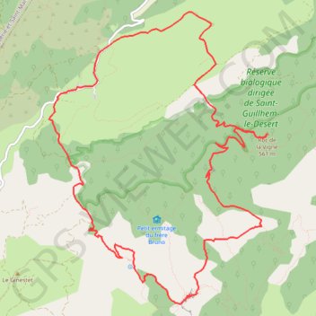 Lavagnes - Roc de la Vigne - Baume de l'Olivier - Ermitage GPS track, route, trail