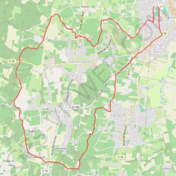 Anse de Lachassagne à Lucenay GPS track, route, trail