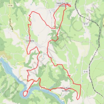 Surmonotraces vers les Gorges de la Loire - Saint-Cyr-de-Favières GPS track, route, trail