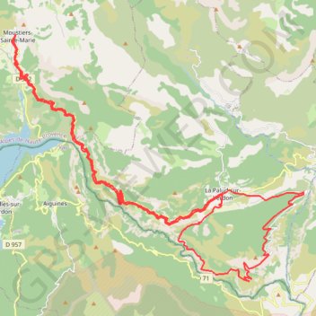 Grand Canyon - Alpes de Haute-Provence GPS track, route, trail