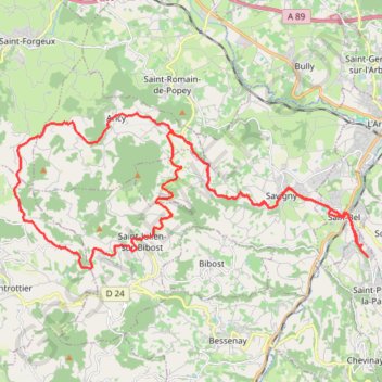 Tour cret arjoux GPS track, route, trail