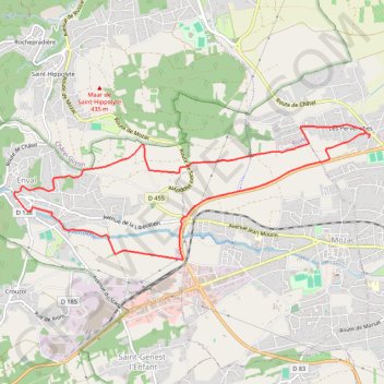 Autour d'Enval - Riom GPS track, route, trail