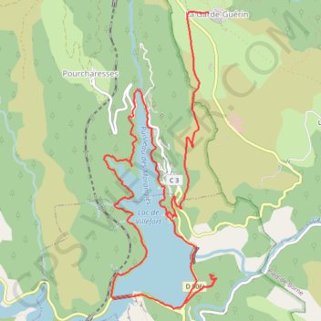 Lac de Villefort et Guarde Guérin GPS track, route, trail