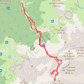 Pointe de Comberousse (Belledonne) GPS track, route, trail