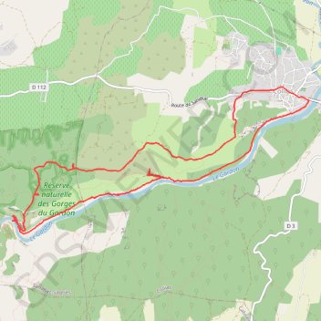 Les Gorges du Gardon depuis Collias jusqu'à la Chapelle Saint-Vérédème GPS track, route, trail