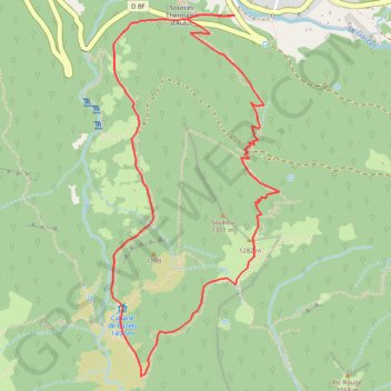 Le plateau de Souliou GPS track, route, trail