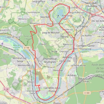 Boucle de la Seine GPS track, route, trail