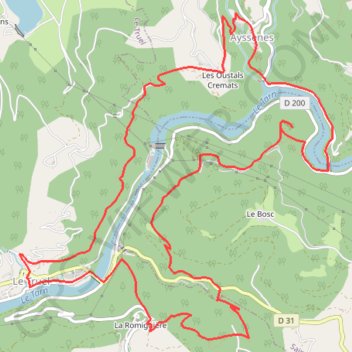 Le chemin des Raspes - Ayssènes GPS track, route, trail