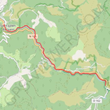 SPH : Saint-Julien d'Arpaon / Cassagnas_1 GPS track, route, trail