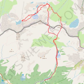 De Sorteny au Llac Rouch GPS track, route, trail