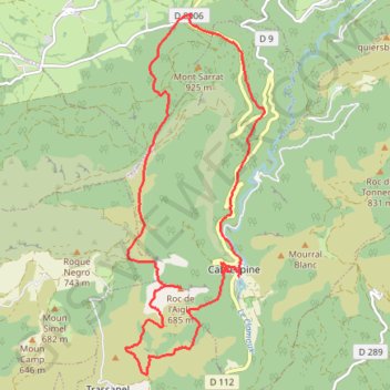 Randonnée à Cabrespine GPS track, route, trail