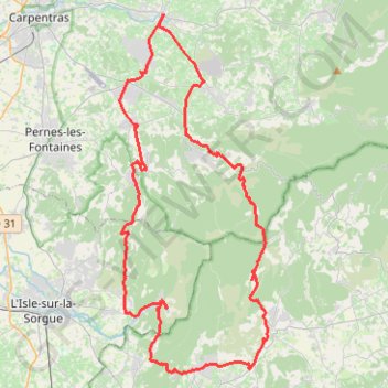 Vaucluse - Fontaine de Vaucluse GPS track, route, trail