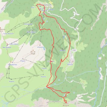 Les Karellis-Le Pain de sucre GPS track, route, trail