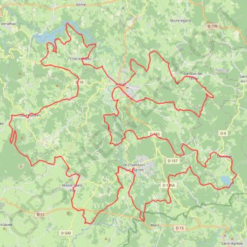 Grand tour du Haut-Lignon - Le Chambon-sur-Lignon GPS track, route, trail