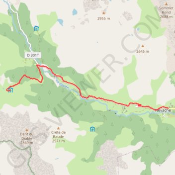 RSPG Nevache le Chardonnet GPS track, route, trail