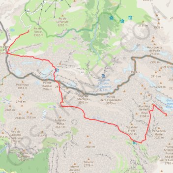 Monte Perdido - Retour par le refuge de Goriz GPS track, route, trail