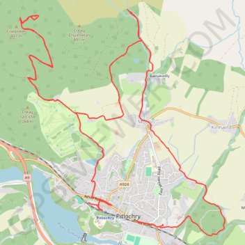 EMTB Gravel: Pitlochry Highlights - Loop GPS track, route, trail