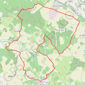 Loubès-Bernac, aux confins de la Gironde et de la Dordogne - Pays du Dropt GPS track, route, trail