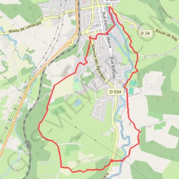 Gan - Boucle de Tolou Acot GPS track, route, trail