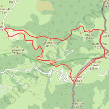 De Gorramendi à Ispegi, à Goramendi GPS track, route, trail