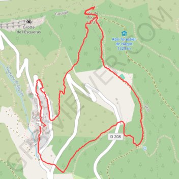 RANDO A PIED GOULIER GPS track, route, trail