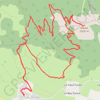 Les orres - Le méale GPS track, route, trail