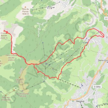 Le Grand Croise Baulet GPS track, route, trail