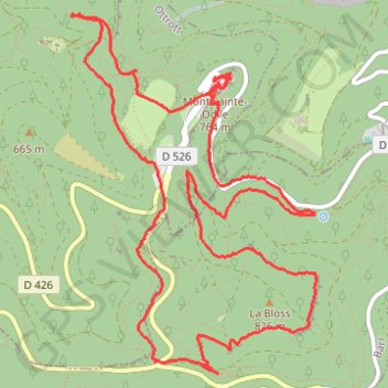 Carrefour de la Bloss - Mont Sainte-Odile GPS track, route, trail
