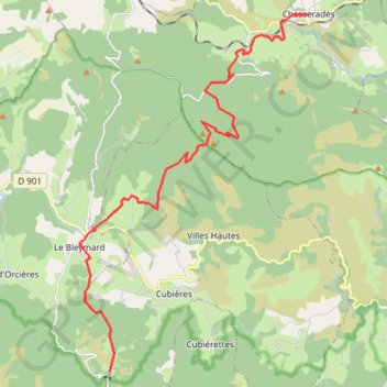 Gite Bleymard - Chasserades GPS track, route, trail
