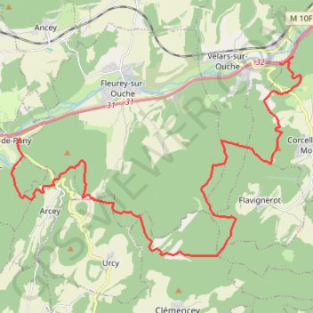 Parcours Jean Sage - Velars-sur-Ouche GPS track, route, trail