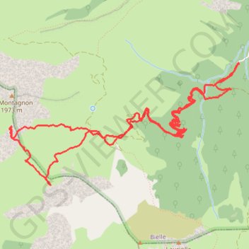 Pic de Lariou depuis le Bourdiou d'Aspeigt (RKT) GPS track, route, trail
